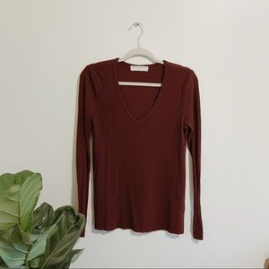 *3/$20* Urban Outfitters Maroon Thermal Top